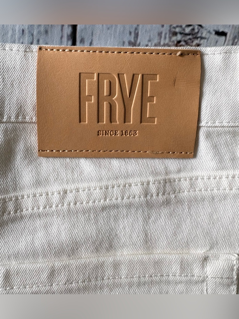 Frye High Rise Straight Leg Jeans White Ivory Size 14 NWT - Picture 8 of 10